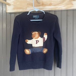 Vintage teddy bear sweater Polo Ralph Lauren 4T.